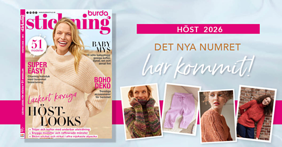Nytt nummer: Burda Stickning nr 36 – höstens snyggaste stickade favoriter