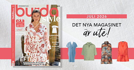"Semesterkänsla" Nya Burda Style juli 2026