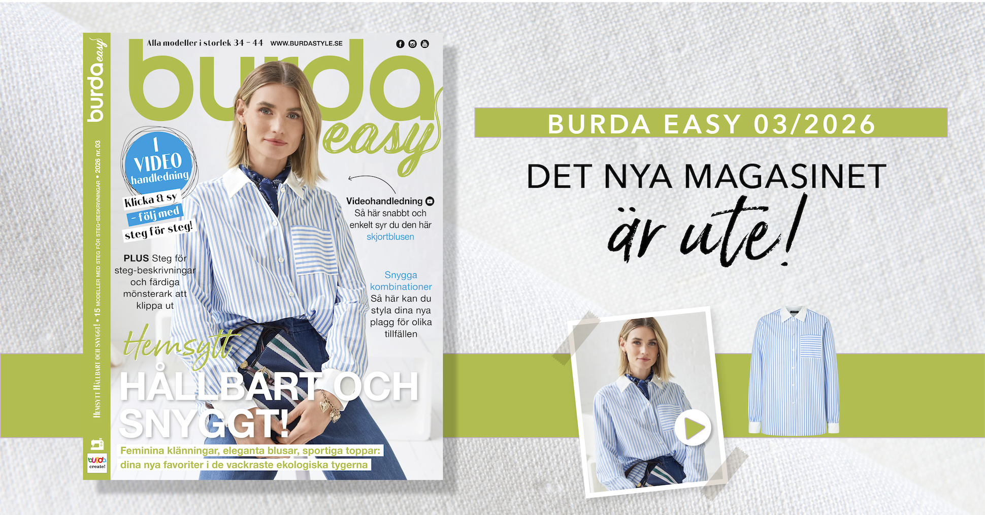 Ansvarsfullt och lättillgängligt mode med nya Burda Easy 03/2026