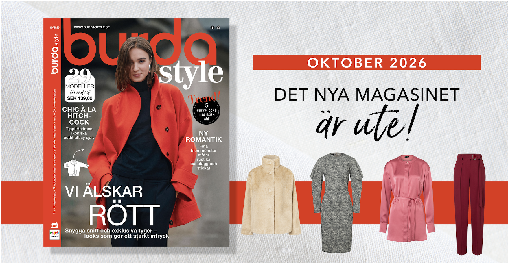 Det här får du inte missa i Burda Style nr 10/2026