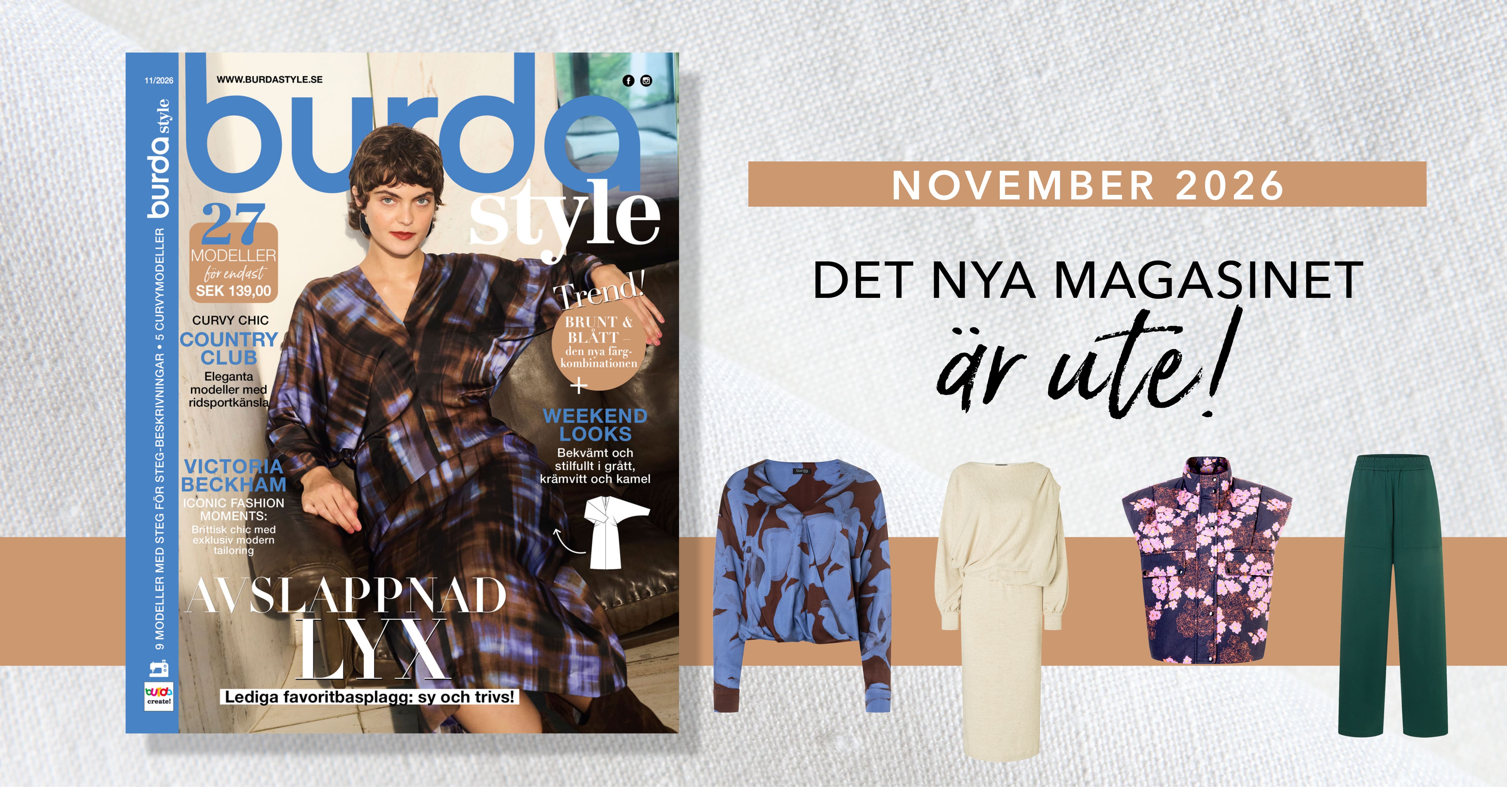 Säsongens sömnadstrender med Burda Style i november